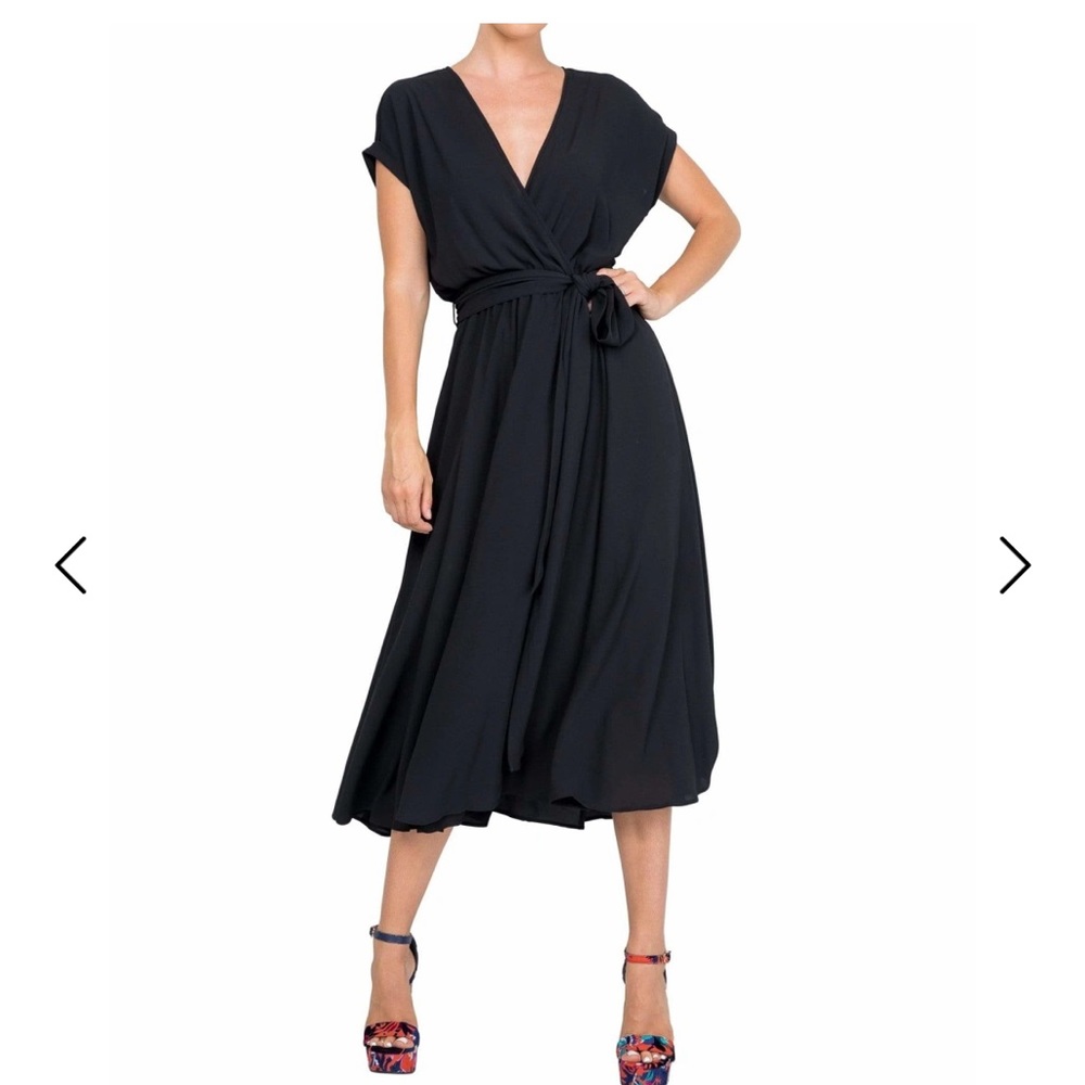 Meghan LA Black Midi Dress